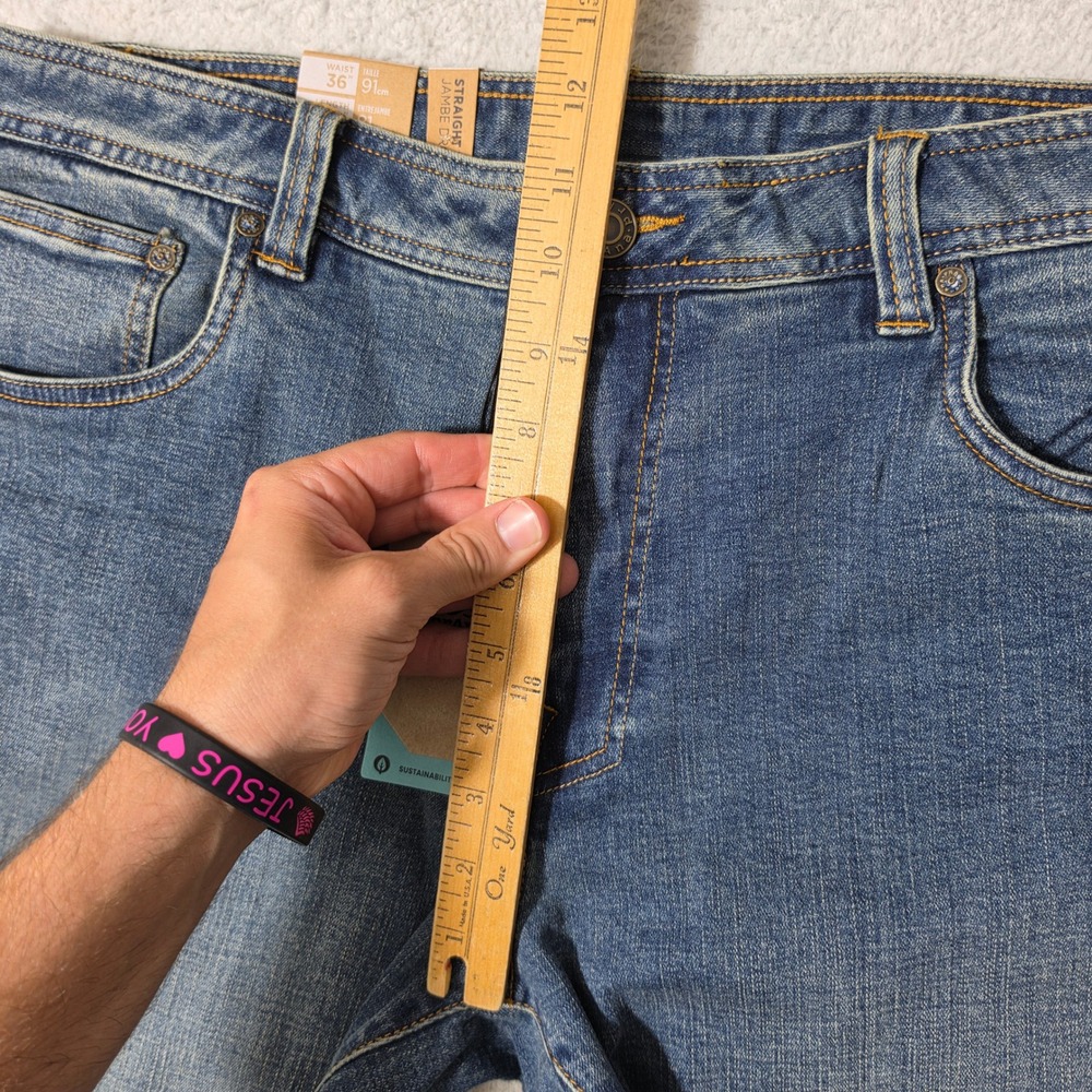 NEW Prana Axiom Jean Mens 36/32 Antique Stone Wash Stretch Straight Leg Denim - Picture 9 of 11